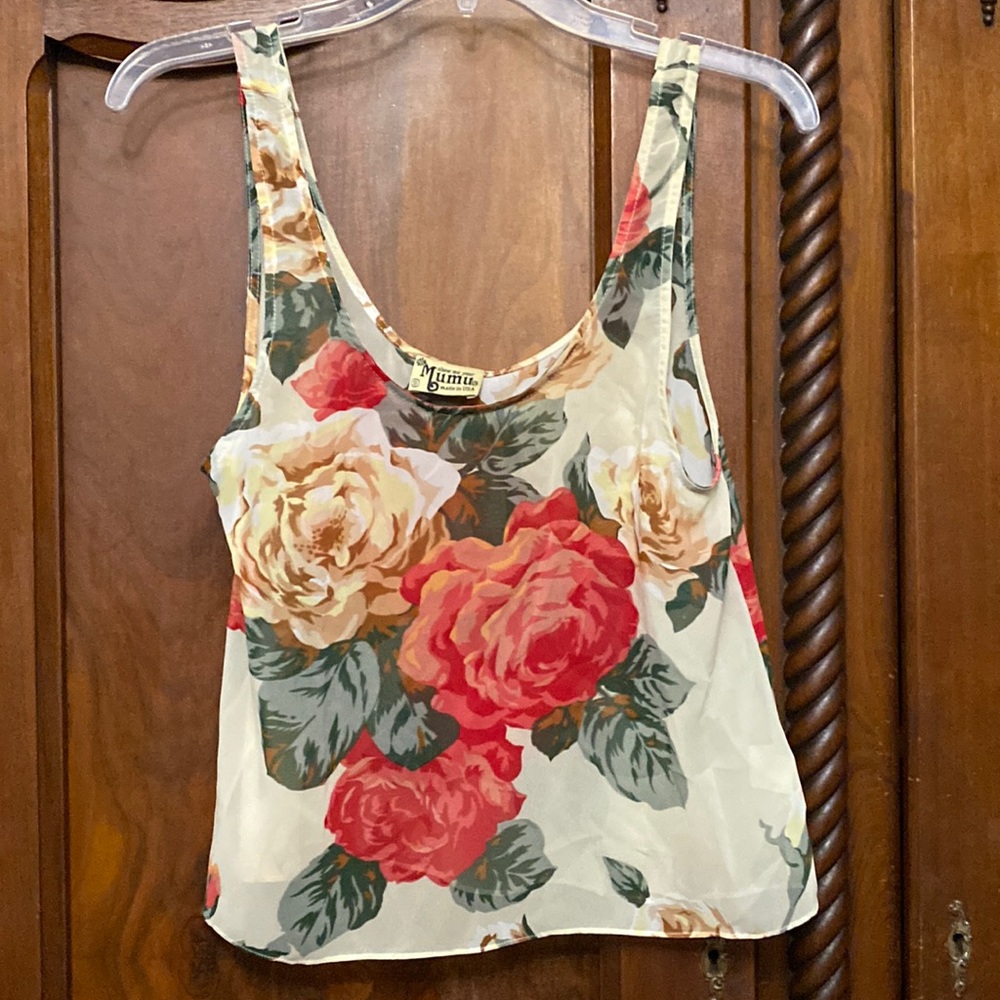 Show Me Your Mumu Floral Sheer Tank